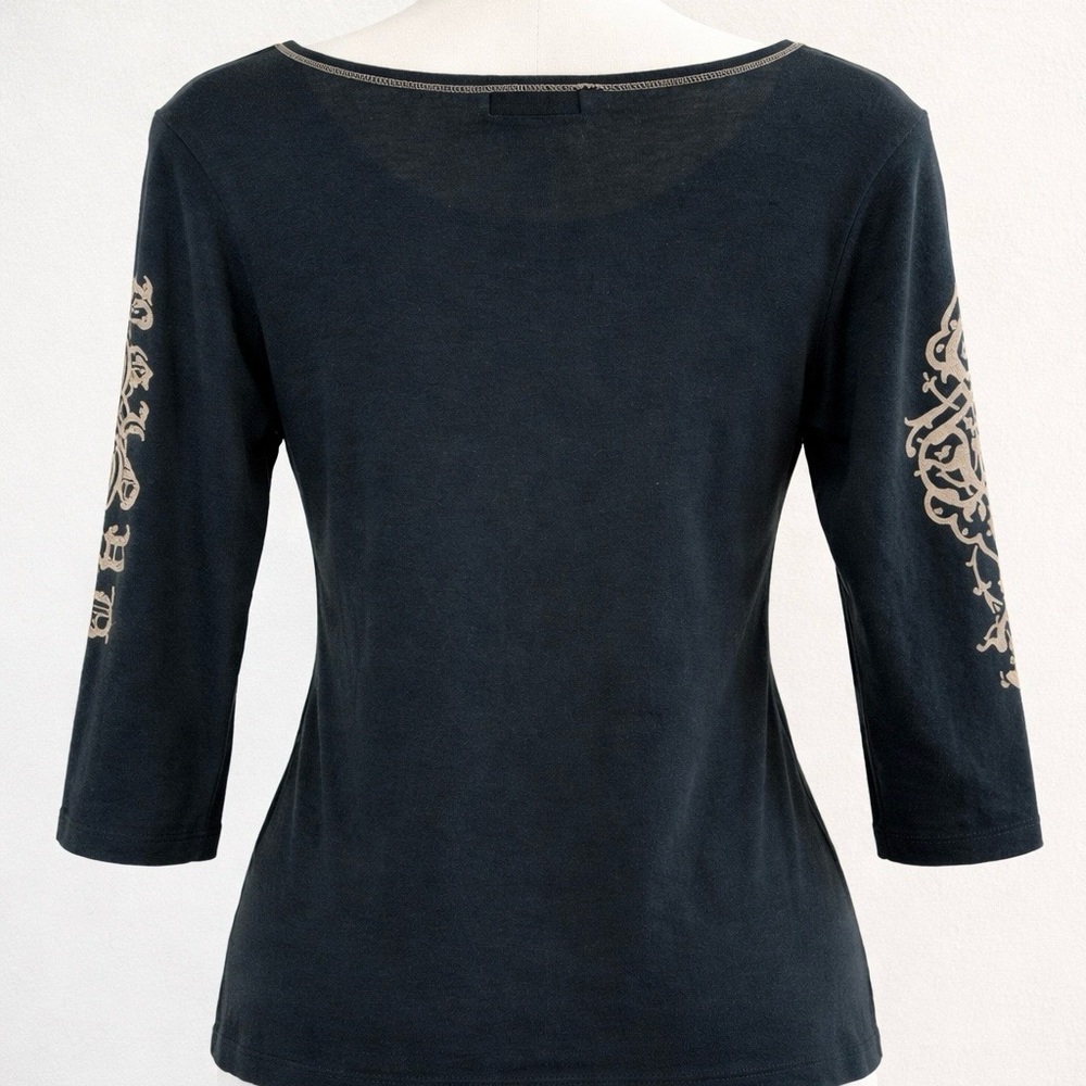 Sugar Vanilla Los Angeles Beloved Burnout Top PM Rhinestone Gothic Y2K USA - Picture 2 of 8